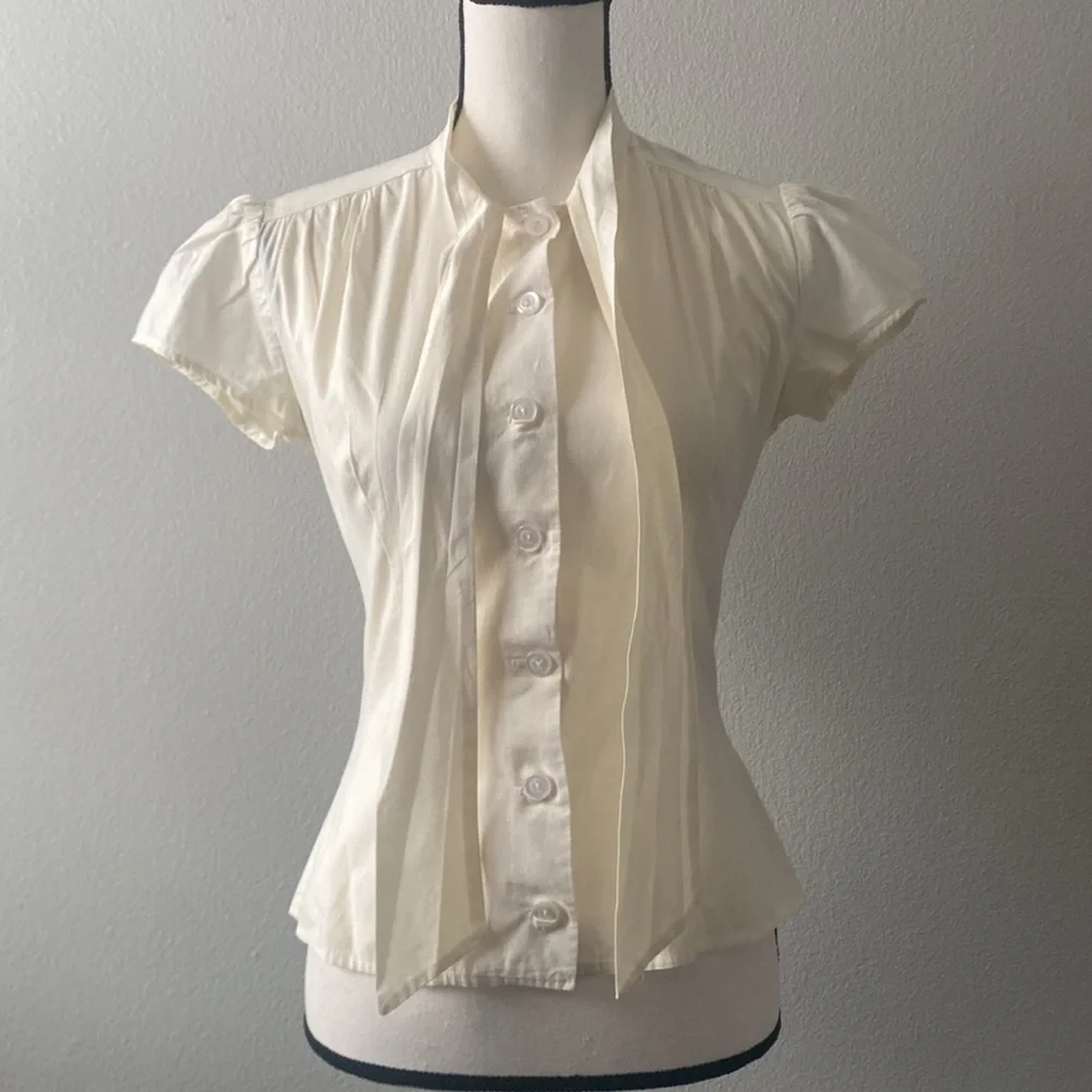 Heart Of Haute Estelle Pussybow Blouse Ivory